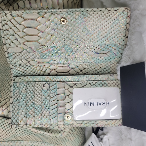 ☆ Brahmin 2 PCS SET Matching Designer Rare Shoulder Bag Purse + Wallet - Picture 5 of 16